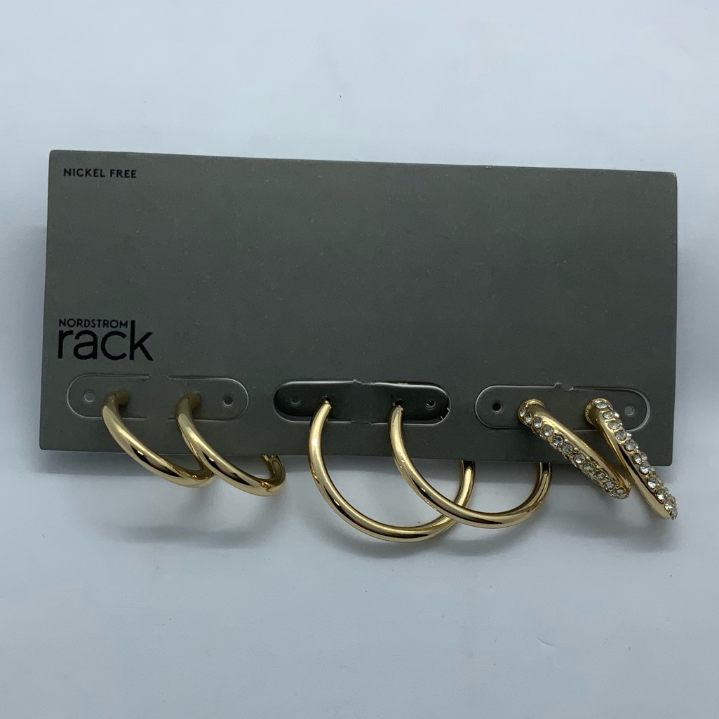 3 Nordstrom Rack Open Hoop Earrings 29$